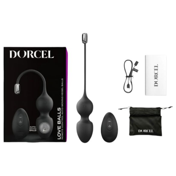 Dorcel Mīlestības bumbiņas - magnētiska geišas bumbu duets (melna)