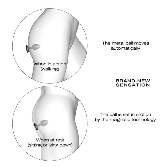 Dorcel - bumbiņu tālvadības anālais vibrators M - (melns)