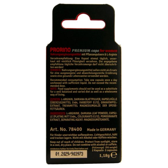 PRORINO - uztura bagātinātājs kapsulas sievietēm 2 gab.