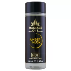 HOT masāžas eļļa ādai ar dzintaru un muskusu 100ml