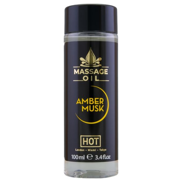 HOT ādas kopšanas masāžas eļļa - dzintara muskuss (100 ml)