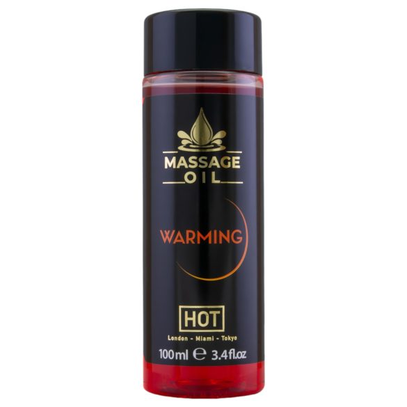 HOT ādas kopšanas masāžas eļļa ar sildošu efektu (100ml)
