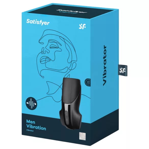 Satisfyer Men vibrējošs masāžas ierīce vīriešiem uzlādējams melns
