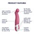 Satisfyer Petting Hippo - uzlādējams, ūdensizturīgs vibrators (rozā)