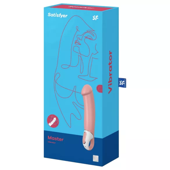 Satisfyer Master - ūdensizturīgs uzlādējams vibrators naturālās krāsas