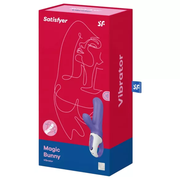 Satisfyer Magic Bunny - ūdensizturīgs vibrators ar klitora rociņu (violets)