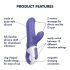 Satisfyer Magic Bunny - ūdensizturīgs vibrators ar klitora stimulāciju (zils)