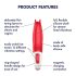 Satisfyer Power Flower - uzlādējams, ūdensizturīgs vibrators (sarkans)