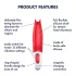 Satisfyer Power Flower - uzlādējams, ūdensizturīgs vibrators (sarkans)