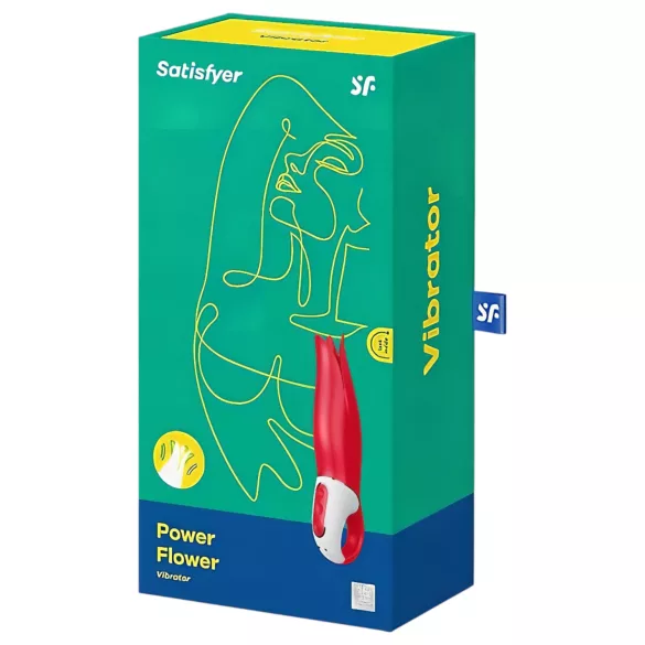 Satisfyer Power Flower - uzlādējams, ūdensizturīgs vibrators (sarkans)