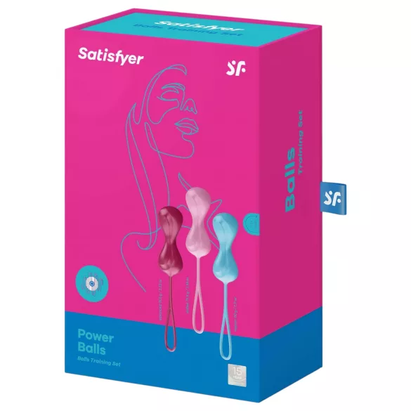 Satisfyer geišas bumbiņu komplekts ar kustīgām lodītēm 3 gab.