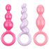 Satisfyer Booty Call - anālais spraudnis komplekts - krāsains (3 daļas)