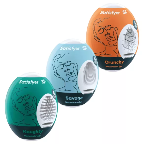 Satisfyer Egg NSC - vīriešu masturbators olu komplekts 3 gab.