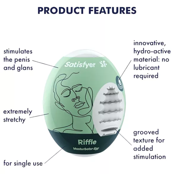 Satisfyer Egg Riffle - masturbators olu komplekts 3 gab