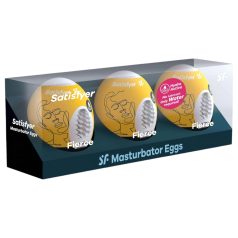   Satisfyer Egg Fierce - vīriešu masturbators olu komplekts 3 gab