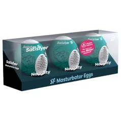 Satisfyer Egg Naughty - masturbators olu komplekts (3 gab.)
