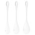 Satisfyer Yoni Power 1 - Geišas bumbiņu komplekts - balts (3 daļas)