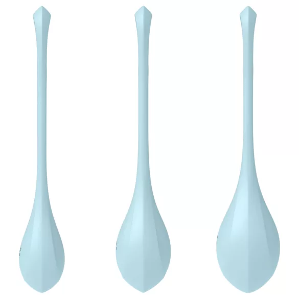 Satisfyer Yoni Power 2 - geišas bumbiņu komplekts 3 gab. zils