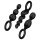 Satisfyer Booty Call - melnā anālā aizbāžņu komplekts (3 daļas)