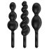Satisfyer Booty Call - melnā anālā aizbāžņu komplekts (3 daļas)