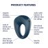 Satisfyer Power Ring - ūdensizturīgs vibrācijas gredzens (pelēks)