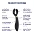 Satisfyer Endless Fun - uzlādējams, ūdensizturīgs pāru vibrators (melns)