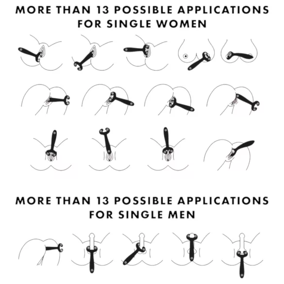 Satisfyer Endless Fun - pāru vibrators, ūdensizturīgs, uzlādējams, melns