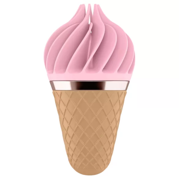 Satisfyer Sweet Treat - uzlādējams rotējošs klitora vibrators rozā-brūns