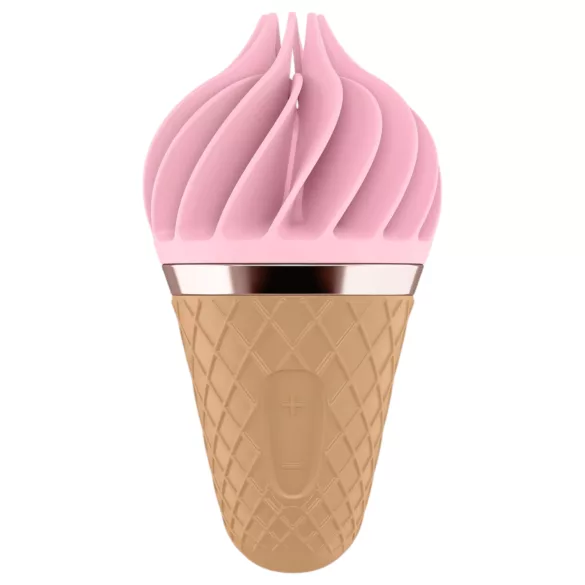 Satisfyer Sweet Treat - uzlādējams rotējošs klitora vibrators rozā-brūns