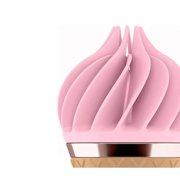 Satisfyer Sweet Treat - uzlādējams rotējošs klitora vibrators rozā-brūns