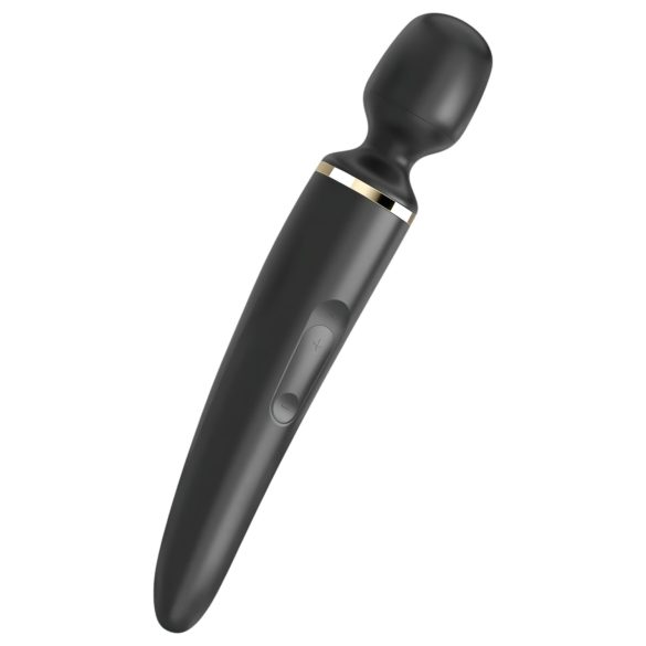 Satisfyer Wand-er Woman - masāžas vibrators ūdensizturīgs melns
