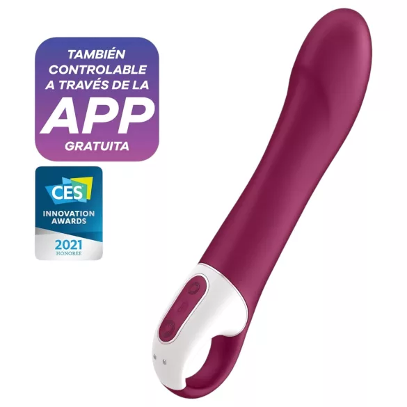 Satisfyer Big Heat - G-punkta vibrators ar sildīšanu, uzlādējams, sarkans
