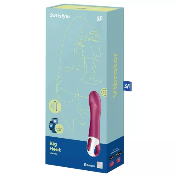 Satisfyer Big Heat - G-punkta vibrators ar sildīšanu, uzlādējams, sarkans