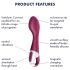 Satisfyer Hot Spot - uzlādējams, sildošs G punkta vibrators (sarkans)