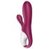 Satisfyer Hot Bunny - klitora vibrators ar sildošu efektu, sarkans