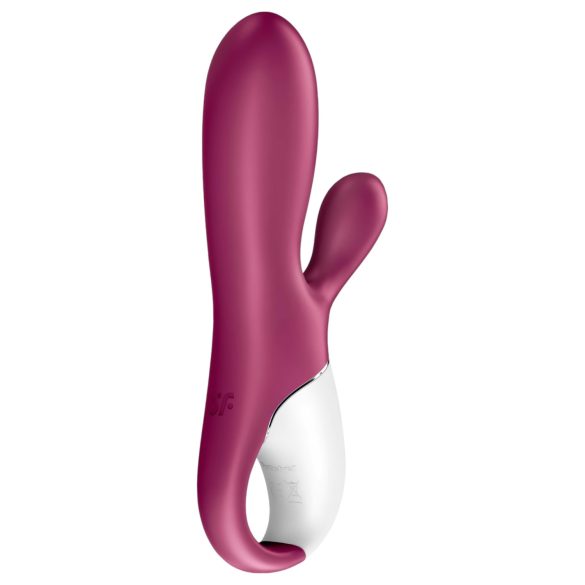 Satisfyer Hot Bunny - klitora vibrators ar sildošu efektu, sarkans