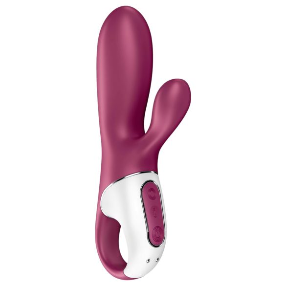 Satisfyer Hot Bunny - klitora vibrators ar sildošu efektu, sarkans