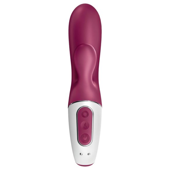 Satisfyer Hot Bunny - klitora vibrators ar sildošu efektu, sarkans