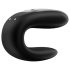 Satisfyer Double Fun - pāru vibrators, ūdensizturīgs, viedais, melns