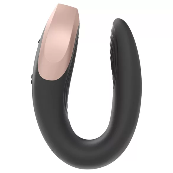 Satisfyer Double Love - pāru vibrators ar tālvadību, viedais, melns