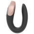 Satisfyer Double Love - gudrs, tālvadības pāra vibrators (melns)