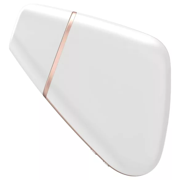 Satisfyer Love Triangle - lietotnes vadāms gaisa viļņu klitora stimulators (balts)