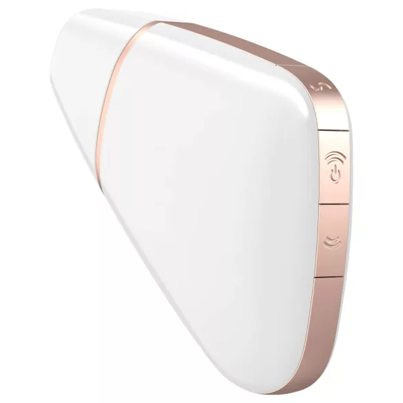Satisfyer Love Triangle - lietotnes vadāms gaisa viļņu klitora stimulators (balts)