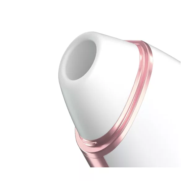 Satisfyer Love Triangle - lietotnes vadāms gaisa viļņu klitora stimulators (balts)