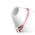 Satisfyer Love Triangle - lietotnes vadāms gaisa viļņu klitora stimulators (balts)