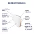 Satisfyer Love Triangle - lietotnes vadāms gaisa viļņu klitora stimulators (balts)