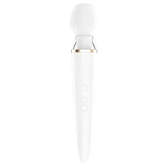 Satisfyer Double Wand-er - lietotnes vadāms masāžas vibrators (balts)