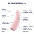 Satisfyer Curvy 2+ - gudrs gaisa viļņu klitora stimulators (rozā)