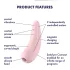 Satisfyer Curvy 2+ - klitora stimulatora ar gaisa viļņiem rozā