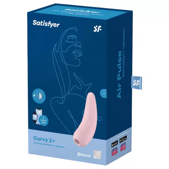 Satisfyer Curvy 2+ - klitora stimulatora ar gaisa viļņiem rozā